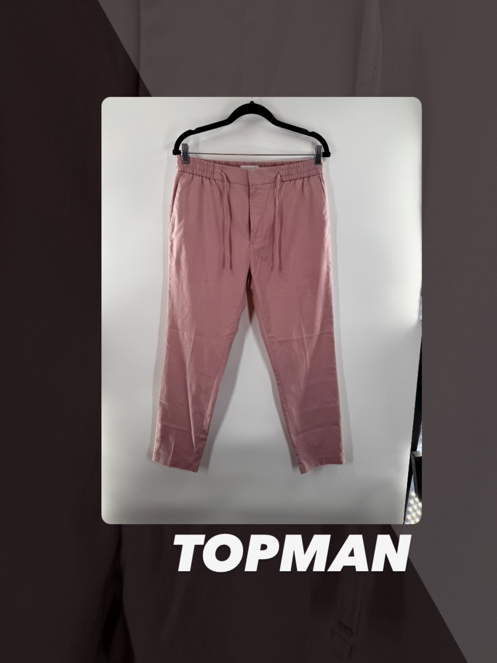 EUC Topman Pink Elastic Waist Trousers